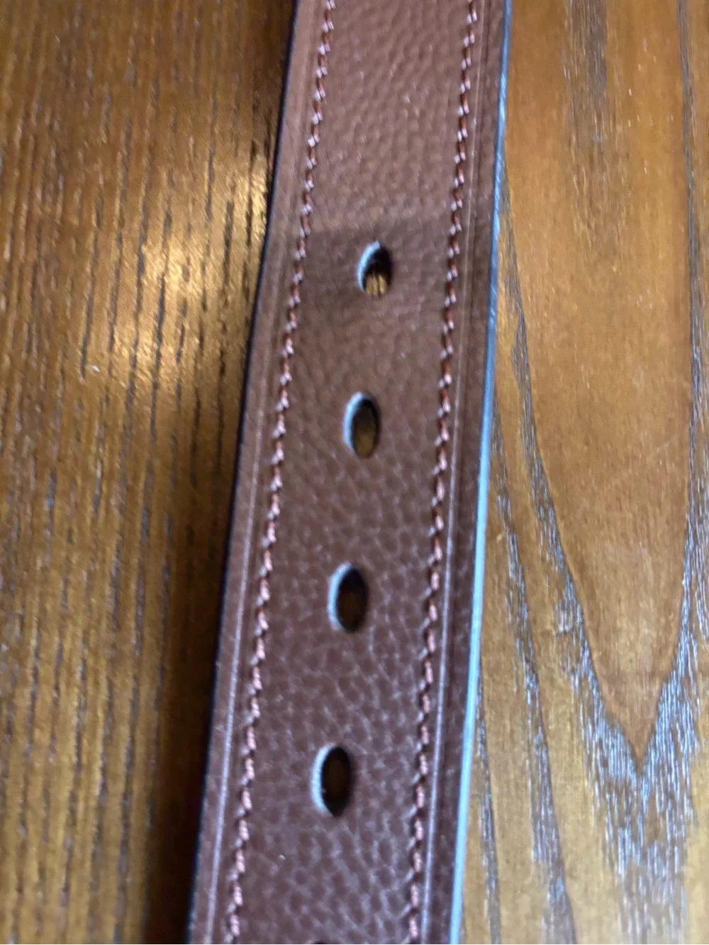 Dickies Genuine Leather Brown Belt Size 38 Matte Black Buckle 1.5” Wide